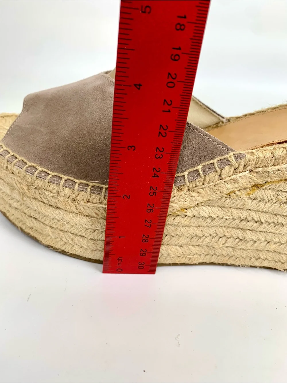 NEW! Soludos Positano Womens Platform Wedge Sandals Size 11.0 M, ASH Brown Suede